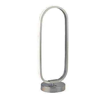 Abatjour Moderno Liner Alluminio Cromo Policarbonato Bianco Led 12W 3000K