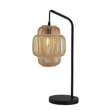 Lampada Da Scrivania Contemporanea Giava Acciaio Nero Legno 1 Luce E27 Lampada Da Scrivania Contemporanea Giava Acciaio Nero Legno 1 Luce E27