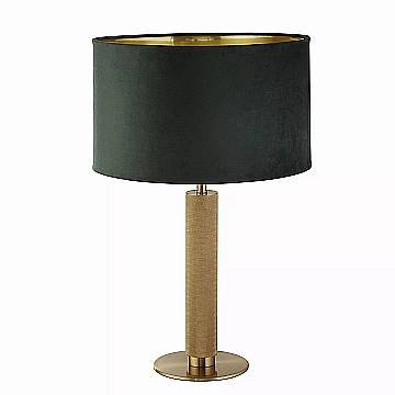 Lampada Scrivania Contemporanea Londra Acciaio Ottone Velluto Verde 1 Luce E27