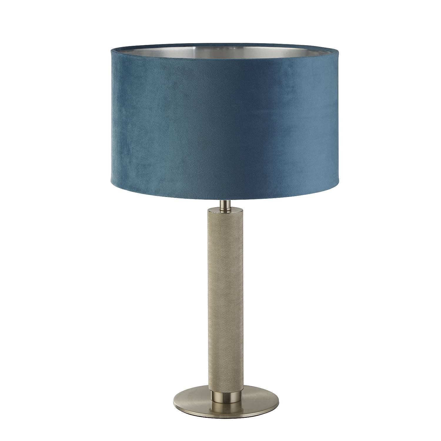 Lampada Scrivania Londra Acciaio Ottone Velluto Verde Acqua 1 Luce E27 EU65721TE