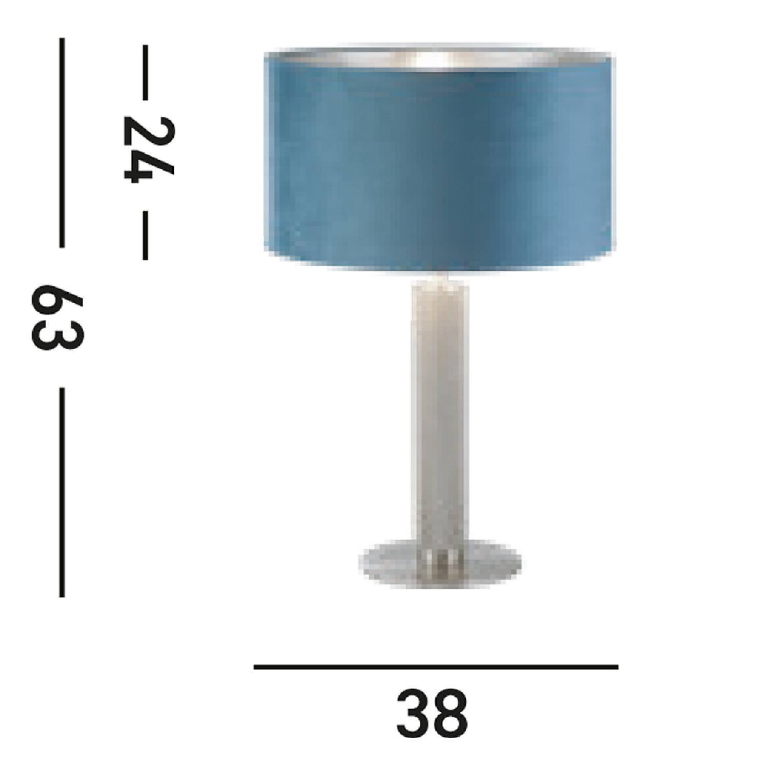 Lampada Scrivania Londra Acciaio Ottone Velluto Verde Acqua 1 Luce E27 EU65721TE