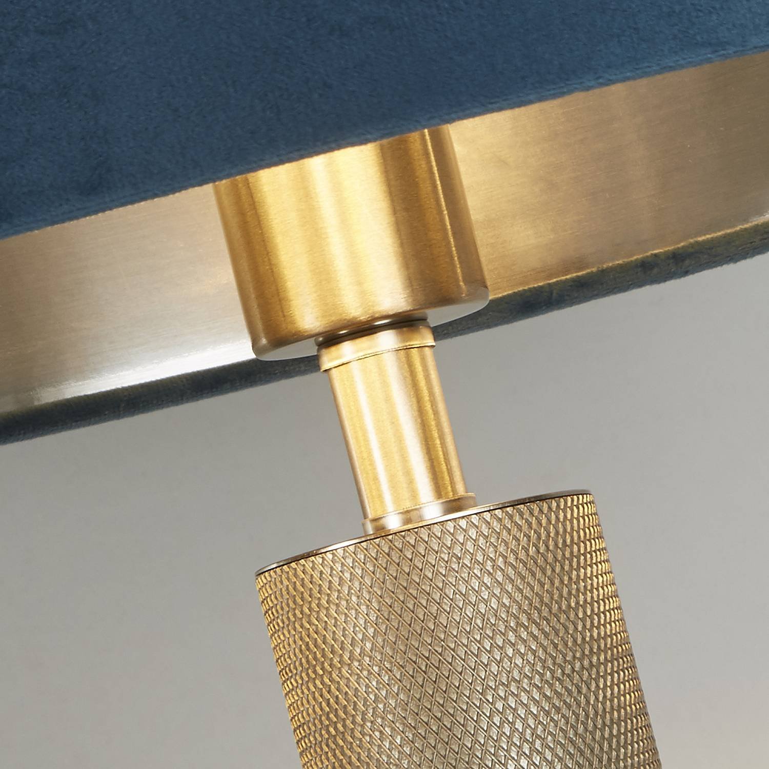 Lampada Scrivania Londra Acciaio Ottone Velluto Verde Acqua 1 Luce E27 EU65721TE