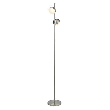 Piantana Contemporaneo Tully Acciaio Argento Policarbonato Led 12W 3000K