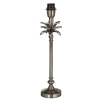 Lampada Da Scrivania Classico Palma Ottone Cromo Senza Paralume 1 Luce E27