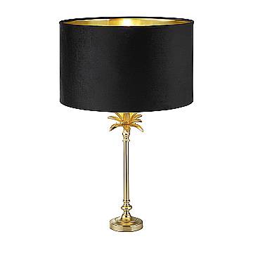 Lampada Da Scrivania Contemporanea Palma Metallo Ottone E Nero 1 Luce E27