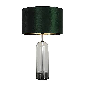 Lampada Da Scrivania Oxford Acciaio Ottone Tessuto Verde E Oro 1 Luce E27