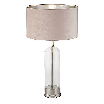 Lampada Da Scrivania Contemporanea Oxford Acciaio Ottone Velluto Rosa 1 Luce E27