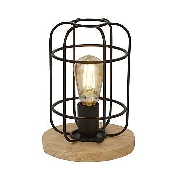 Abatjour Rustico-Country Visione Acciaio Nero Marrone 1 Luce E27 Abatjour Rustico-Country Visione Acciaio Nero Marrone 1 Luce E27