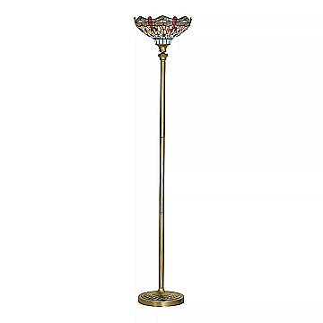 Piantana Tiffany Libellula Acciaio Ottone Multicolor 1 Luce E27 Piantana Tiffany Libellula Acciaio Ottone Multicolor 1 Luce E27