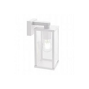 Applique Da Esterno Contemporanea Aurea Alluminio E Vetro Bianco 1 Luce E27