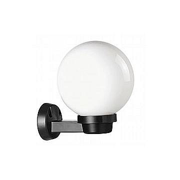Applique Da Esterno Contemporanea Globo Termoplastica E Nero 1 Luce E27