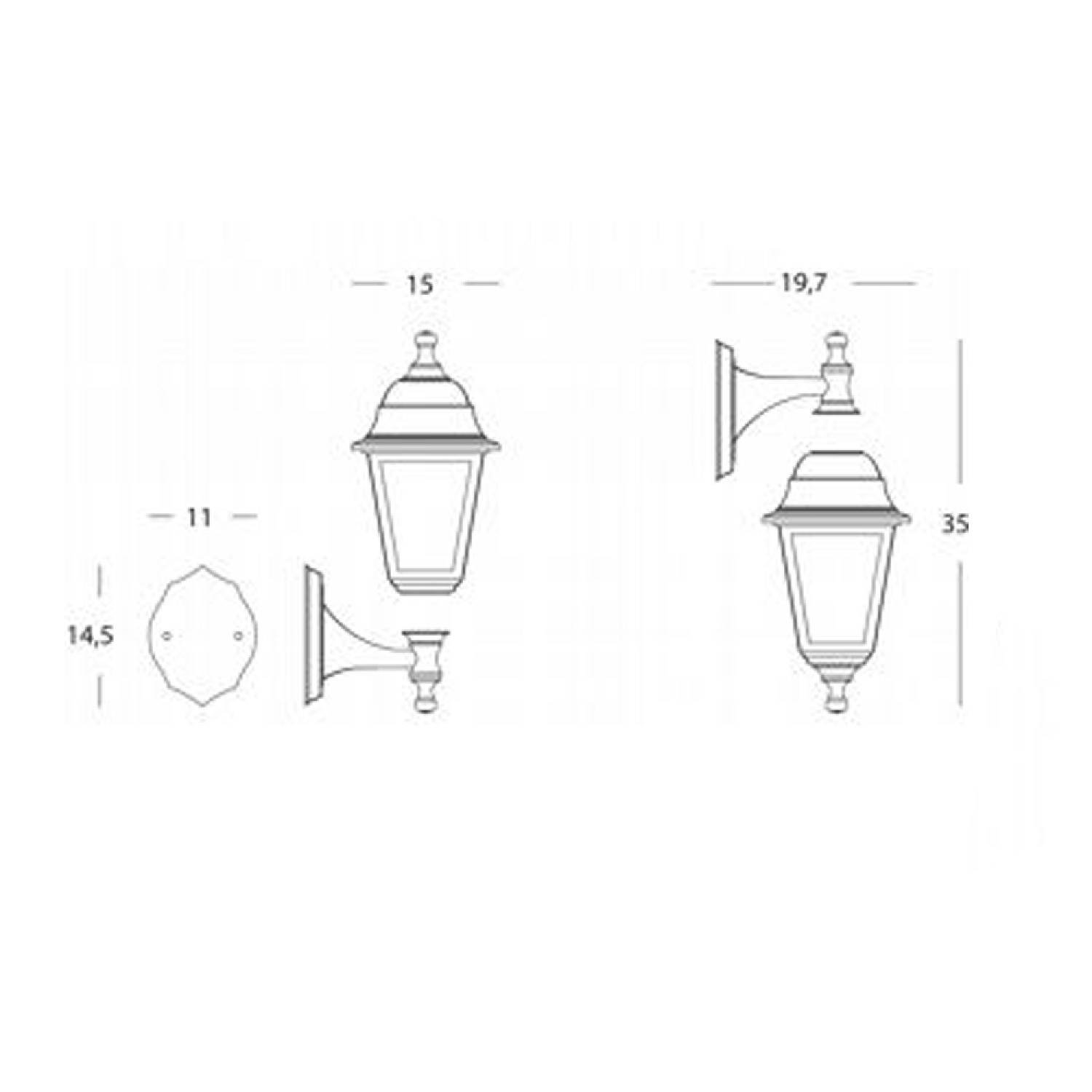 Applique Da Esterno Devil Termoplastica E Vetro Nero 1 Luce E27 430/06
