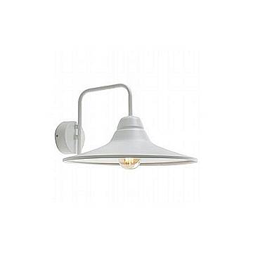 Applique Da Esterno Contemporanea Monet Metallo E Porcellana Bianco 1 Luce E27