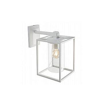 Applique Esterno Contemporanea Domus Alluminio E Termoplastica Bianco 1 Luce E27