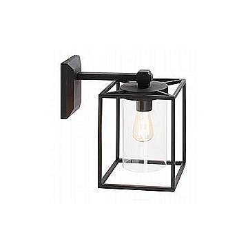 Applique Esterno Contemporanea Domus Alluminio E Termoplastica Nero 1 Luce E27