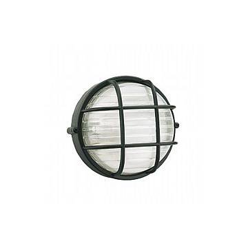 Applique Grande Gabbia Industriale Tonda Alluminio E Vetro Nero 1 Luce E27 Applique Grande Gabbia Industriale Tonda Alluminio E Vetro Nero 1 Luce E27