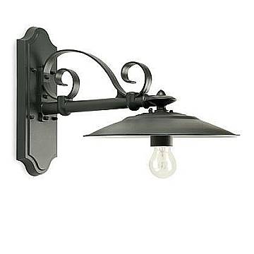 Applique Da Esterno Contemporanea Antique Alluminio E Ceramica Grigio 1 Luce E27