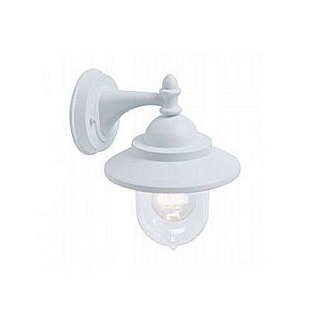 Applique Da Esterno Contemp. Rondo' Alluminio E Termoplastica Bianco 1 Luce E27