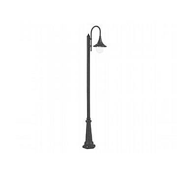Lampione Esterno H230Cm Lampara Alluminio E Termoplastica Nero 1 Luce E27 Lampione Esterno H230Cm Lampara Alluminio E Termoplastica Nero 1 Luce E27