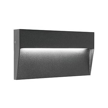 Segnapasso Rettangolare Moderno Geo Alluminio Grafite 6W Led 3000K