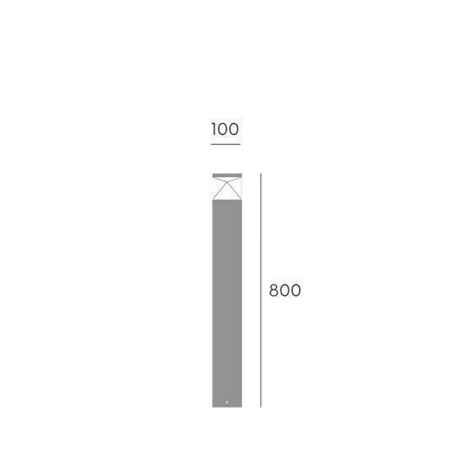 Paletto Alto Moderno Diamond Alluminio Grafite E Termoplastica 12W Led 3000K 98205/16