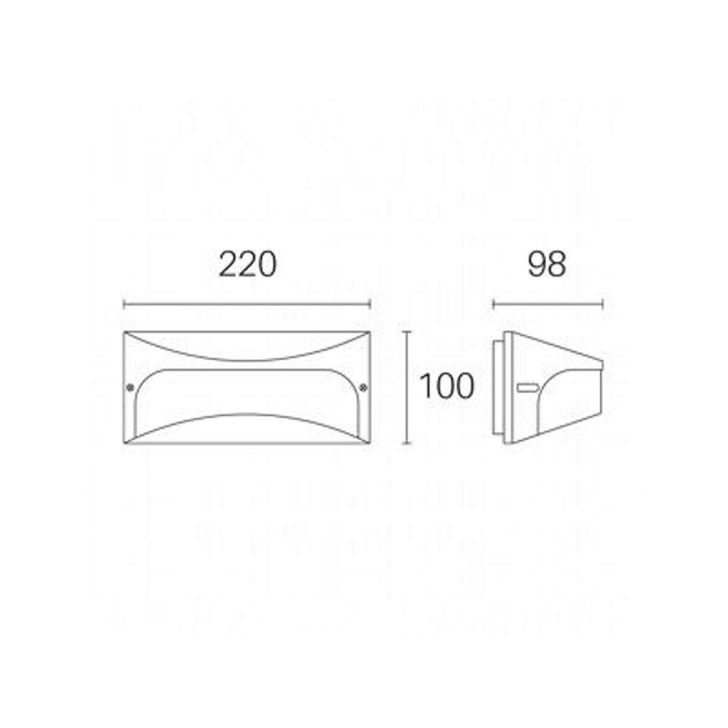 Applique Da Esterno Moderna Dome Alluminio E Termoplastica Bianco Led 10W 4000K 99145/02