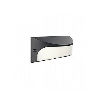 Applique Da Esterno Moderna Dome Alluminio E Termoplastica Grigio Led 10W 4000K
