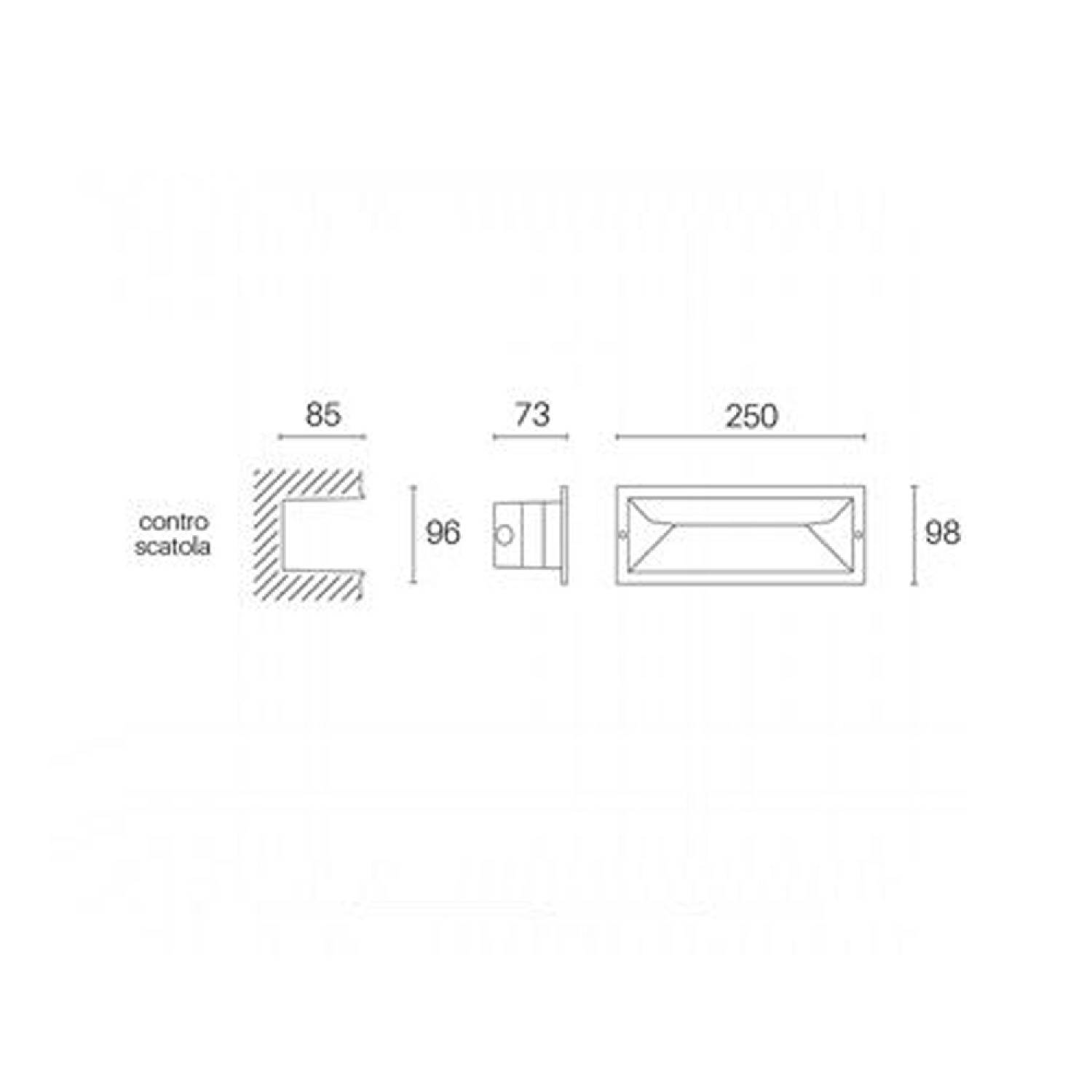 Segnapasso Incasso Chiuso Mask Alluminio E Termoplastica Bianco Led 12W 4000K 99152/02