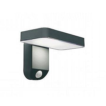 Applique Da Esterno Contemporanea Solare Termoplastica E Grigio Led 4,5W 4000K