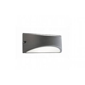 Applique Da Esterno Moderna Lhasa Alluminio E Termoplastica Grigio Led 10W 4000K