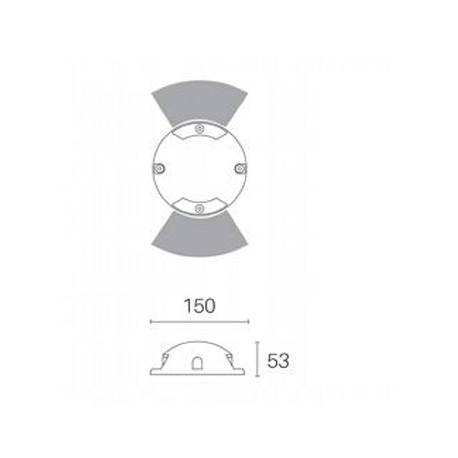 Segnapasso Biemissione Esterno Upper Alluminio Termoplastica Grigio Led 4W 4000K 99210/16