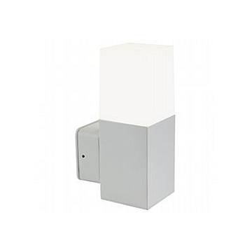 Applique Da Esterno Moderna Kube Alluminio E Termoplastica Grigio Led 7W 4000K