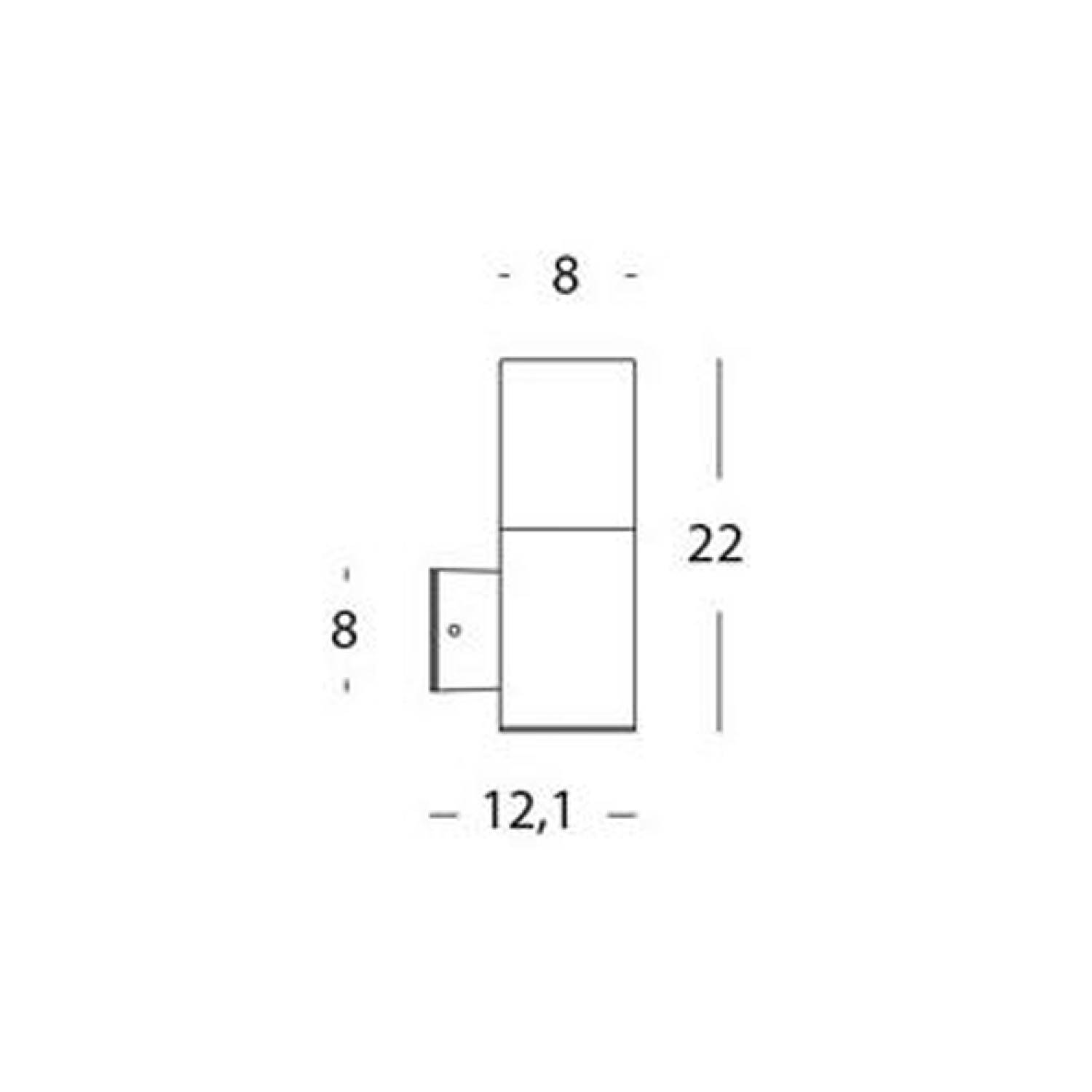 Applique Da Esterno Moderna Kube Alluminio E Termoplastica Grigio Led 7W 4000K 99484/72