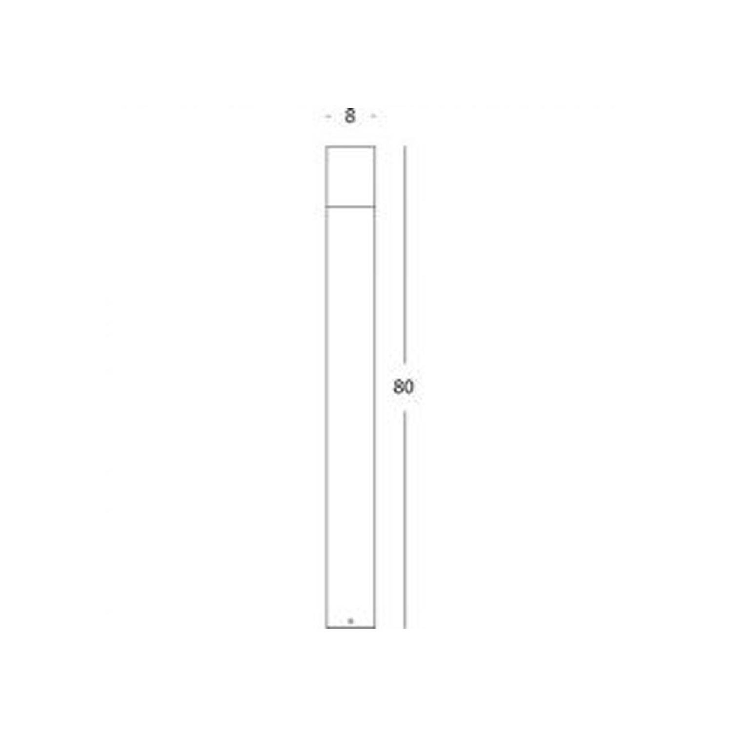 Palo Da Esterno Moderno H80Cm Kube Alluminio E Termoplastica Bianco Led 7W 4000K 99485/02