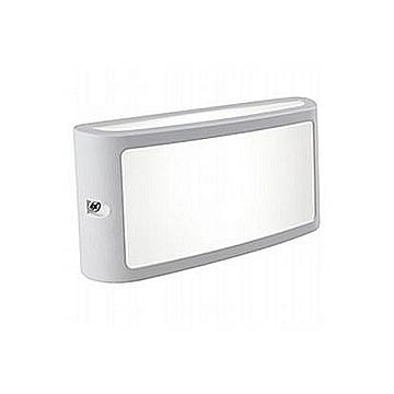 Applique Esterno Moderna Screen Alluminio E Termoplastica Bianco Led 10W 4000K