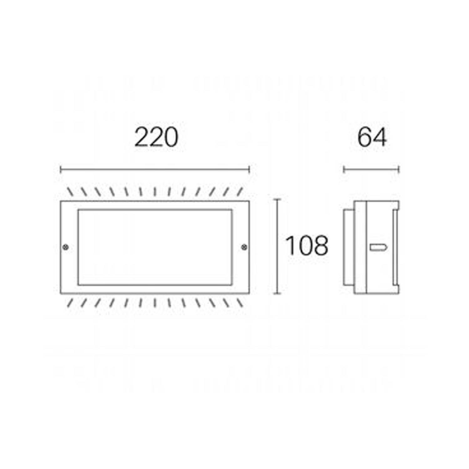 Applique Esterno Moderna Screen Alluminio E Termoplastica Grigio Led 10W 4000K 99500/16
