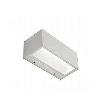 Applique Da Esterno Contemporanea Box Alluminio E Vetro Bianco Led 12W 4000K