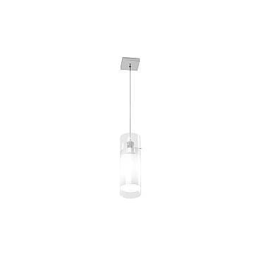 Sospensione Contemporanea Cilinder Metallo Cromo Vetro Satinato 1 Luce E27 Sospensione Contemporanea Cilinder Metallo Cromo Vetro Satinato 1 Luce E27