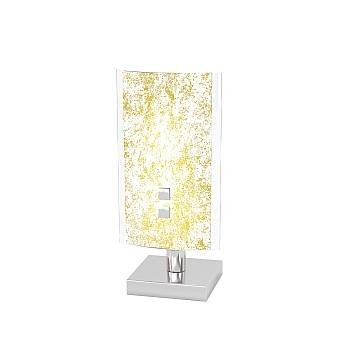 Abatjour Contemporaneo Shadow Metallo Bianco Vetro Foglia Oro 1 Luce G9 Abatjour Contemporaneo Shadow Metallo Bianco Vetro Foglia Oro 1 Luce G9