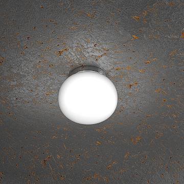Plafoniera Contemporanea Soft Metallo Cromo Vetro Acidato Opaco 1 Luce E14 Plafoniera Contemporanea Soft Metallo Cromo Vetro Acidato Opaco 1 Luce E14