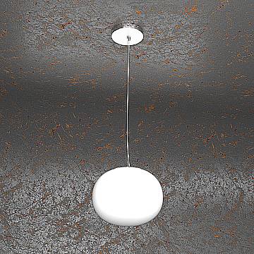 Sospensione Contemporanea Soft Metallo Cromo Vetro Acidato Opaco 1 Luce E14