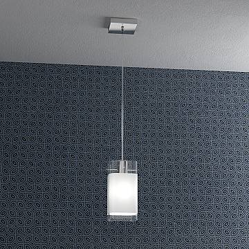Sospensione Contemporanea Wild Metallo Cromo Vetro Satinato 1 Luce E27 Sospensione Contemporanea Wild Metallo Cromo Vetro Satinato 1 Luce E27
