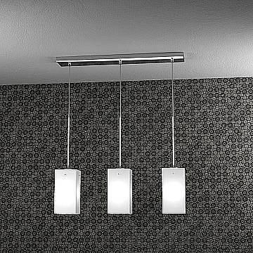 Sospensione Contemporanea Crazy Metallo Bianco Vetro 3 Luci E27 Sospensione Contemporanea Crazy Metallo Bianco Vetro 3 Luci E27