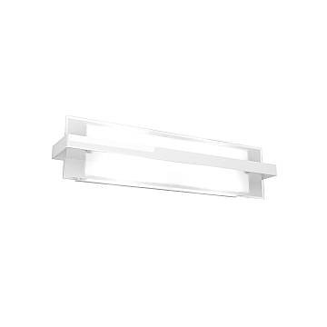 Applique Industrial-Minimal Cross Metallo Bianco Vetro 2 Luci E27 60Cm Applique Industrial-Minimal Cross Metallo Bianco Vetro 2 Luci E27 60Cm