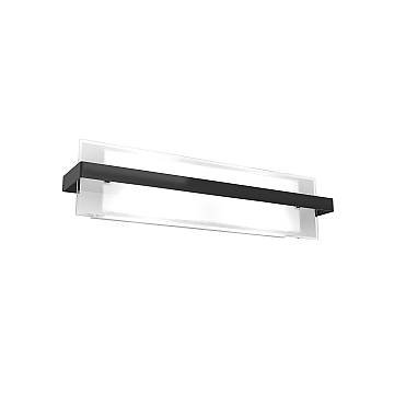 Applique Industrial-Minimal Cross Metallo Nero Vetro Bianco 2 Luci E27 60Cm Applique Industrial-Minimal Cross Metallo Nero Vetro Bianco 2 Luci E27 60Cm