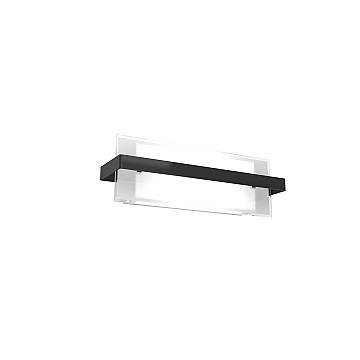 Applique Industrial-Minimal Cross Metallo Nero Vetro Bianco 2 Luci E27 44Cm Applique Industrial-Minimal Cross Metallo Nero Vetro Bianco 2 Luci E27 44Cm