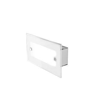 Applique Contemporanea Brick Metallo Bianco Vetro Satinato 1 Luce E27 27Cm Applique Contemporanea Brick Metallo Bianco Vetro Satinato 1 Luce E27 27Cm