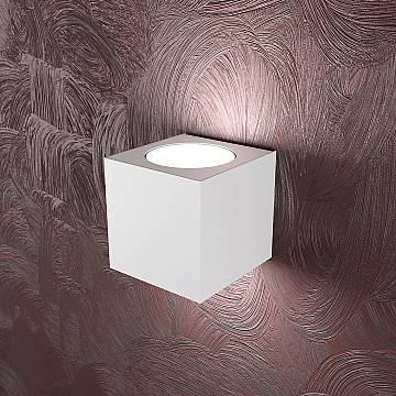 Applique Moderna Area Metallo Bianco 2 Luci Gx53