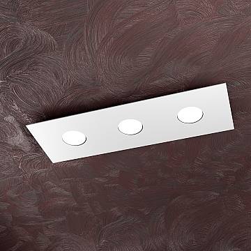 Plafoniera Moderna Rettangolare Area Metallo Bianco 3 Luci Gx53 Plafoniera Moderna Rettangolare Area Metallo Bianco 3 Luci Gx53