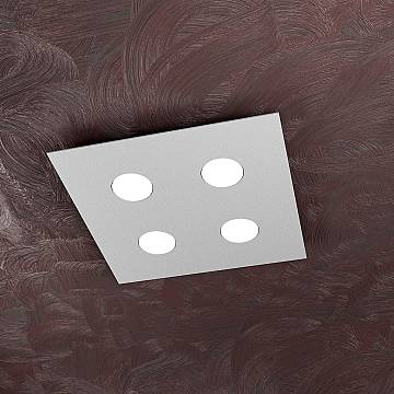 Plafoniera Moderna Area Metallo Grigio 4 Luci Gx53 Plafoniera Moderna Area Metallo Grigio 4 Luci Gx53